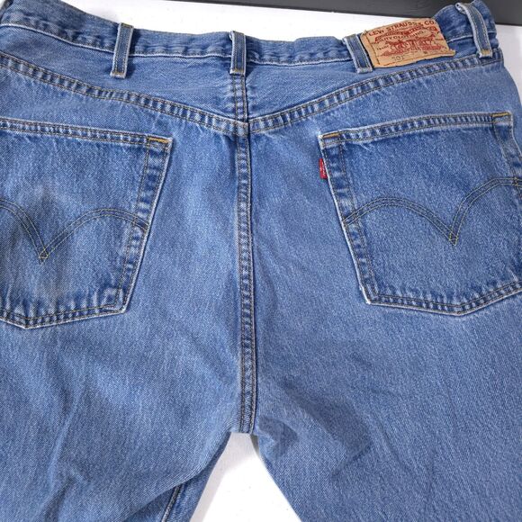 Levis 501 Light Wash Jeans 38x30 VTG 90s Retro Button Fly Distressed Grunge Work - Picture 14 of 16